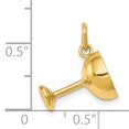 thumbnail image 2 of Charme en Verre Champagne en Or Jaune 14K, 2 of 2