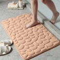 thumbnail image 1 of Super Water Absorbent Memory Foam Bath Mat Cobblestone Bathroom Rugs Machine Washable Bath Rugs 16 x 24 inch, 1 of 9