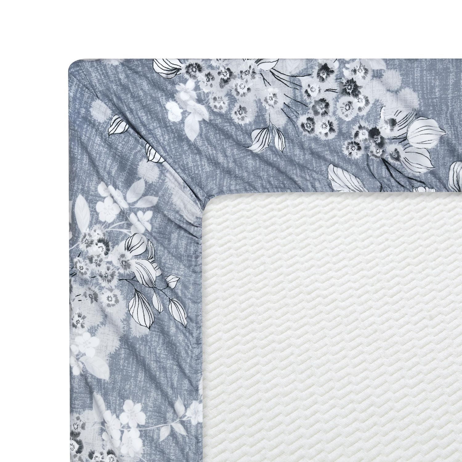 Ensemble de literie Marina Décoration ultra douce et soyeuse, imprimée, en rayonne de bambou, toutes saisons, avec taies d'oreiller, motif floral romantique délavé à l'encre