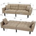thumbnail image 3 of AVAWING Sofa Bed, Classic Khaki, 3 of 9