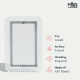 thumbnail image 2 of Fittes Flush Wall Vent [Lite], Minimalist ABS Plastic HVAC Air Return Register Cover, Customizable Modern Airflow Solution for Home or Ceiling, Pro Install – 4"x10" – Cotton White, 2 of 13