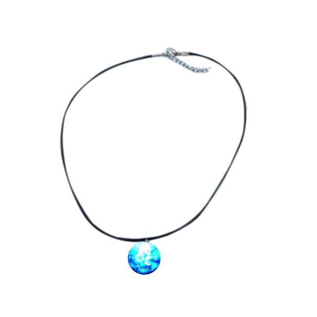 Fashion Luminous Colorful Twelve Constellations Zodiac Design Necklace Gift