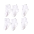thumbnail image 3 of 6 Pieces Kids Stockings Socks with Nice Elasticity Comfortable Wearing Simple Style Good Craftsmanship Hose Keep Crawing medium white 8-10, 3 of 6
