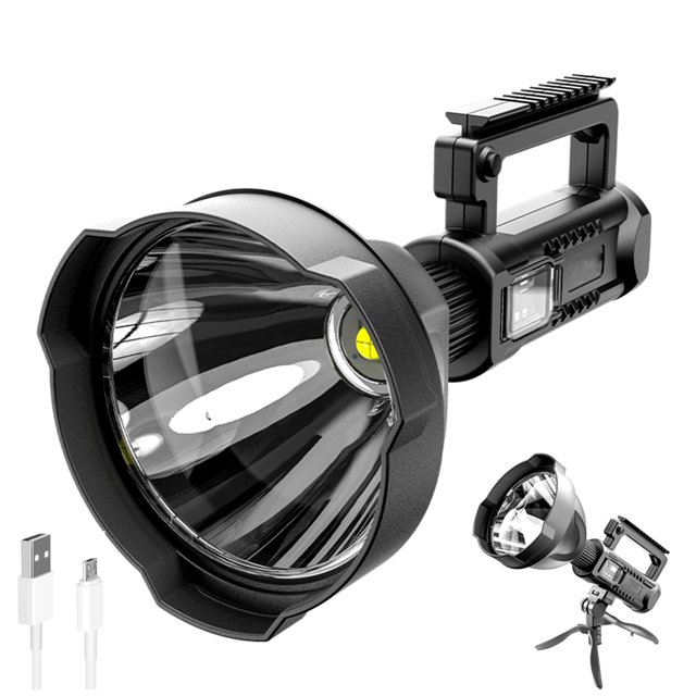 Labymos Lampe de Recherche Extérieure à Main avec Trépied Réglable Lumière Basse/moyenne/forte/ Haute