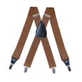 thumbnail image 4 of Men's Suspenders Elastic Straps Solid Heavy Duty 4 Clips Adjustable Camel, 4 of 7