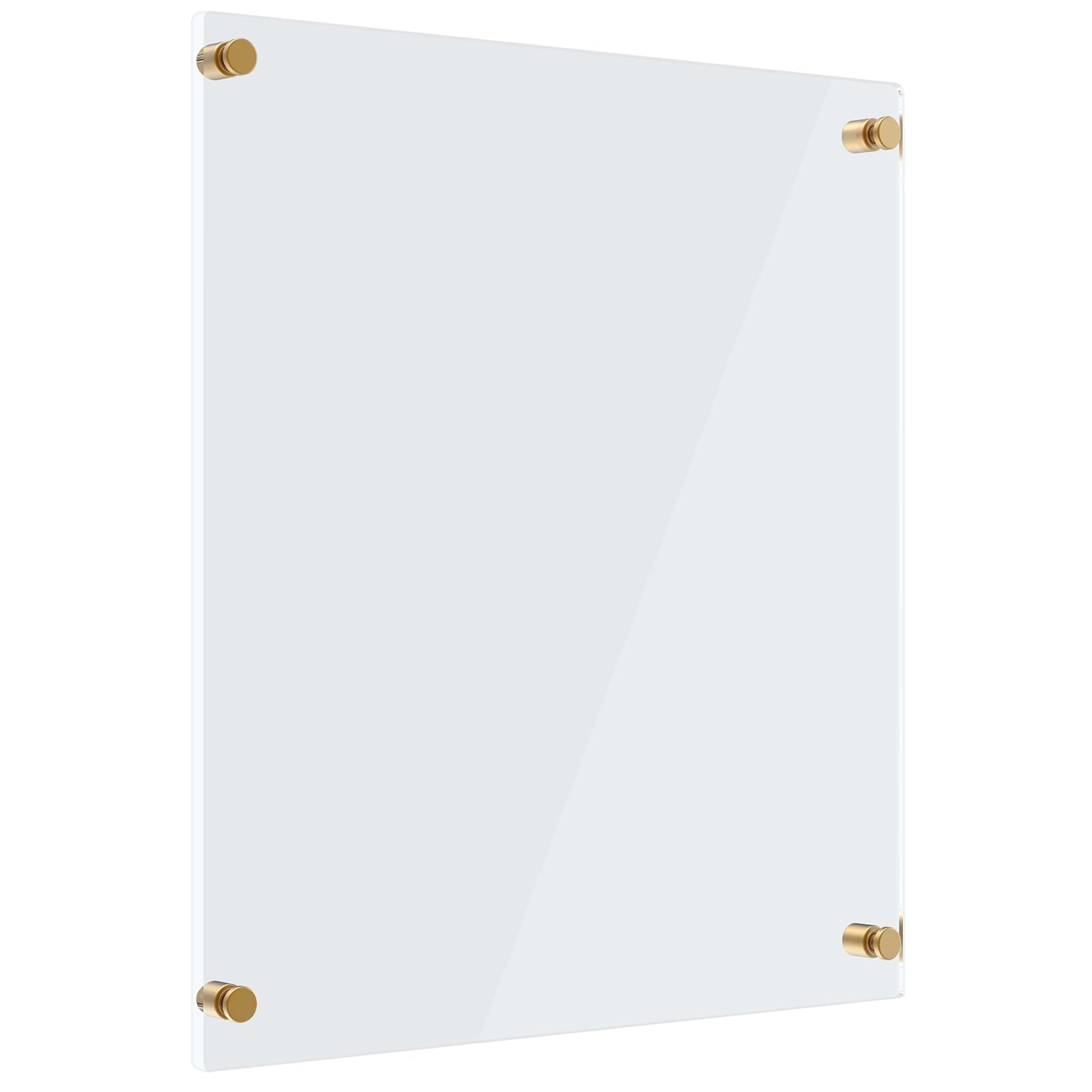 MaxGear Acrylic Dry Erase Board, 18''x24'' Clear White Board for Wall, Non Magnetic Floating White Board for Wall with Marker Holder, Markers and Era