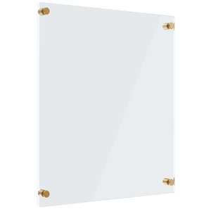 MaxGear Tableau blanc clair 18''x24'' pour mur, tableau blanc flottant non magnétique pour mur avec porte-marqueurs, marqueurs et ère