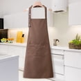 thumbnail image 4 of Long Cottons Apron Waterproof Oil Resistants Kitchen Apron For Cooking Baking Cleaning Adjustable Ties Bib Adult Unisex, 4 of 6