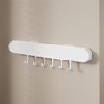 thumbnail image 2 of No Drill Wall Mounted Knife Holder, Pot Scraper Storage Rack with 6 Hooks, Space Saving Kitchen Organizer for Utensils and Tools, 17-Inch, 2 of 8