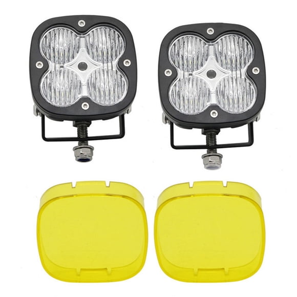 3 Lumières de Course pour Voitures Motocyclette Lampe de Travail à DEL Phares Anti-Buée Projecteur DRL Pod pour Auto Niva Lada 4x4 Tout-Terrain VTT