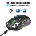 thumbnail image 2 of Yeeon 3 Modes Bluetooth Gaming Mouse Rechargeable 2.4G USB Wireless RGB Backlight Mice,white, 2 of 9