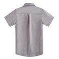 thumbnail image 2 of Spring&Gege Boys' Short Sleeve Dress Shirts Formal Uniform Woven Solid, Silver, 5-6 Years, 2 of 4