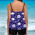 thumbnail image 2 of UPPADA Womens 2 Piece Tankinis Swimsuit Floral Print Tank Swim Top with Bottom Spaghetti Straps 2pc Tummy Control Bathing Suits Modest Swimwear Modest Bathing Suit Multicolor,L, 2 of 3