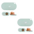 thumbnail image 2 of Decodeary Wide Application Silicone Food Mat Waterproof And Tear-Resistant Cats Bowl Mat 2Set, 2 of 6