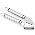 thumbnail image 1 of Oleegame 1PC Stainless Steel Manual Garlic Masher Household Garlic Puree Garlic Rammer Multifunctional Garlic Press Tool Silver, 1 of 5
