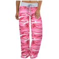 thumbnail image 2 of RKSTN Womens Pants Fashion Comfy Stretch Print Drawstring Wide Leg Lounge Pants Loose Comfortable Pants, 2 of 8