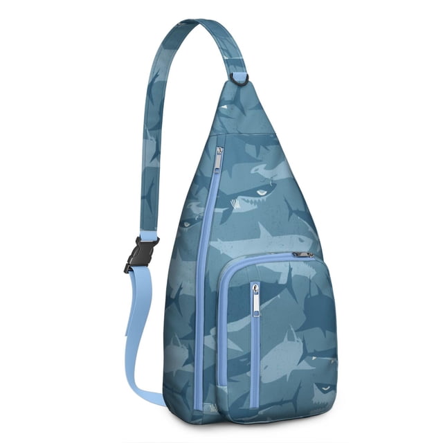 Sac à Bandoulière Requin de Récif Tropical - Motif d'Environnement Corail Coloré