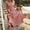 Pink, variant on LUXUR Women Swing Dress Summer Beach Long Slim Waist Tunic V Neck Bow Tie Floral Sundress Boho Dresses Sleeveless Flowy Dark Green S
