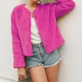 thumbnail image 4 of Manteau Court d'Hiver Chaud en Fausse Fourrure pour Femmes avec Col Rabattu, 4 of 7