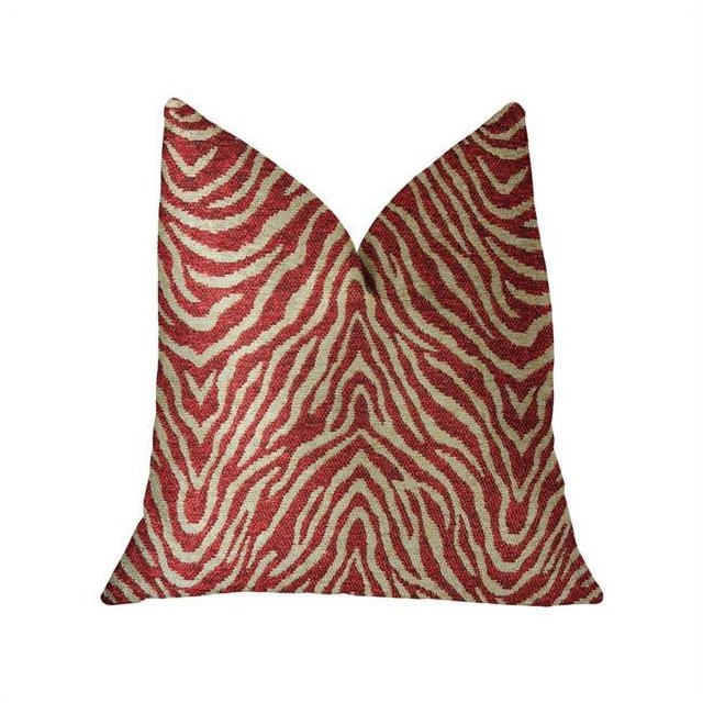 Plutus PBRA2292-1220-DP Oasis Vagues Rouge Coussin Décoratif de Luxe, 12 x 20 Po