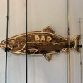 thumbnail image 3 of cpengpj Canne à Pêche en Bois Saumon Murale avec Rangement pour Canne à Pêche, 3 of 7
