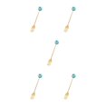 thumbnail image 1 of Transemion 1/2/3/5 Cartoon Adorable Restaurant Hotel Tableware Portable Washable Stainless Steel Stirring Mixing Dinnerware Cake Flatware Donut Fork Blue 5PCS, 1 of 1