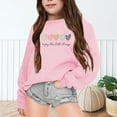 thumbnail image 2 of AJIWYH Chandails pour Adolescentes Chandail pour Fille Automne et Hiver à Lettres Imprimées Col Rond à Manches Longues Chandails pour Filles Rose,11-12 Ans, 2 of 4