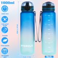thumbnail image 2 of 32 oz Plastic Water Bottle with Time Marker and Wide Mouth Lid  Orange, 2 of 9