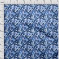 thumbnail image 4 of oneOone Cotton Silk Medium Blue Fabric Abstract Craft Projects Decor Fabric Printed By The Yard 42 Inch Wide, 4 of 4