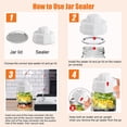 thumbnail image 2 of 2 Pack Mason Jar Vacuum Sealer，Food Saver Mason Jar Sealer Attachment for Regular and Wide Mouth Mason Jars Compatible with Universal Vacuum Sealer Machine for Food Storage Green, 2 of 6