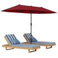 thumbnail image 1 of Gymax Parasol de Patio Double Face de 13 Pi, Grand Parasol d'Extérieur Format Jumeau, Rouge, 1 of 10