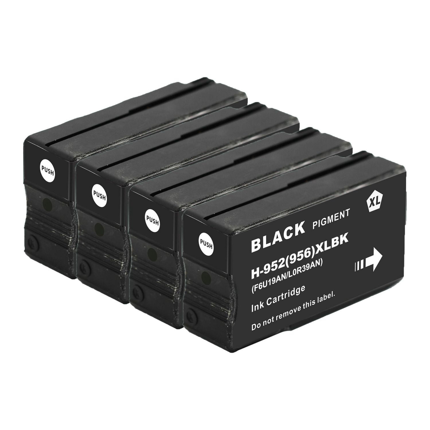 L-ink Pack de 4 HP 952XL Cartouches à Jet d'encres Noir Compatibles (F6U19AN)