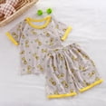 thumbnail image 2 of Kcodviy Tout-Petits Enfants Filles Garçons 2T Vêtements d'Été Garçons Vêtements de Nuit T-Shirt à Manches Courtes Bébé pour Garçons et Shorts Doux Été Garçons Vêtements d'Été Ensemble de Pyjama 2 Pcs, 2 of 3