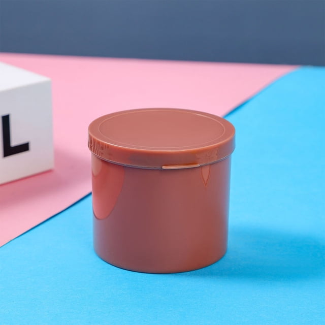 Round Plastic Box Transparent Round Box Organizer Air Puff Box Swab Toothpick Tool Box Coffee Cup Small Round Bucket