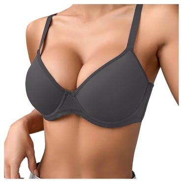 adviicd Maidenform Bras for Women Women's Underwire, One Smooth U Ultra Light T-Shirt, Convertible Bra(Gray,85B)