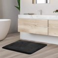thumbnail image 1 of Memory Foam Bathrug - Black Bath Mat and Shower Rug Small 17" x 24" Inches, Non Slip Latex Free Plush Microfiber. Comfortable, Beautiful and Maximum Absorbency., 1 of 8
