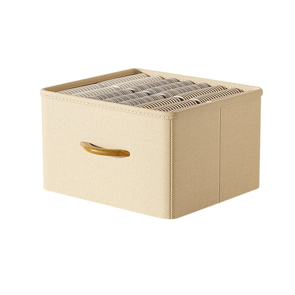 Openpig Cube Storage Bins, Collapsible Fabric Cube Storage Bins with Handles and 3 Pockets, Simple Cubical Storage Boxes for Cube Organizer, Storage Bins for Shelf