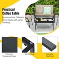 thumbnail image 4 of Gymax Ensemble de Conversation pour Patio 4 Pcs, Mobilier de Jardin Extérieur Toutes Saisons, Brun, 4 of 9