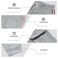 thumbnail image 3 of Ceisia Men Solid Color Loose Casual Pants Elastic Waist Drawstring Sports Gift Work Trousers, 3 of 8