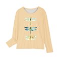 thumbnail image 4 of RXIRUCGD Chemises à Manches Longues pour Filles, Col Rond Mignon, Blouses Décontractées Élégantes (Beige, Taille : 13 Ans), 4 of 5