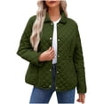 thumbnail image 2 of TIMIFIS Manteau Matelassé pour Femmes, Léger, à Boutons, Col Ras du Cou, Manteau Matelassé Décontracté, Couleur Unie, Confortable, Tendance, Automne Hiver, Doudoune, 2 of 9