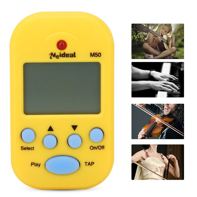 TOPINCN Mini Touche Numérique M50 Tempo Métronome Clip Instruments de Musique, M50 Métronome, Mini Métronome