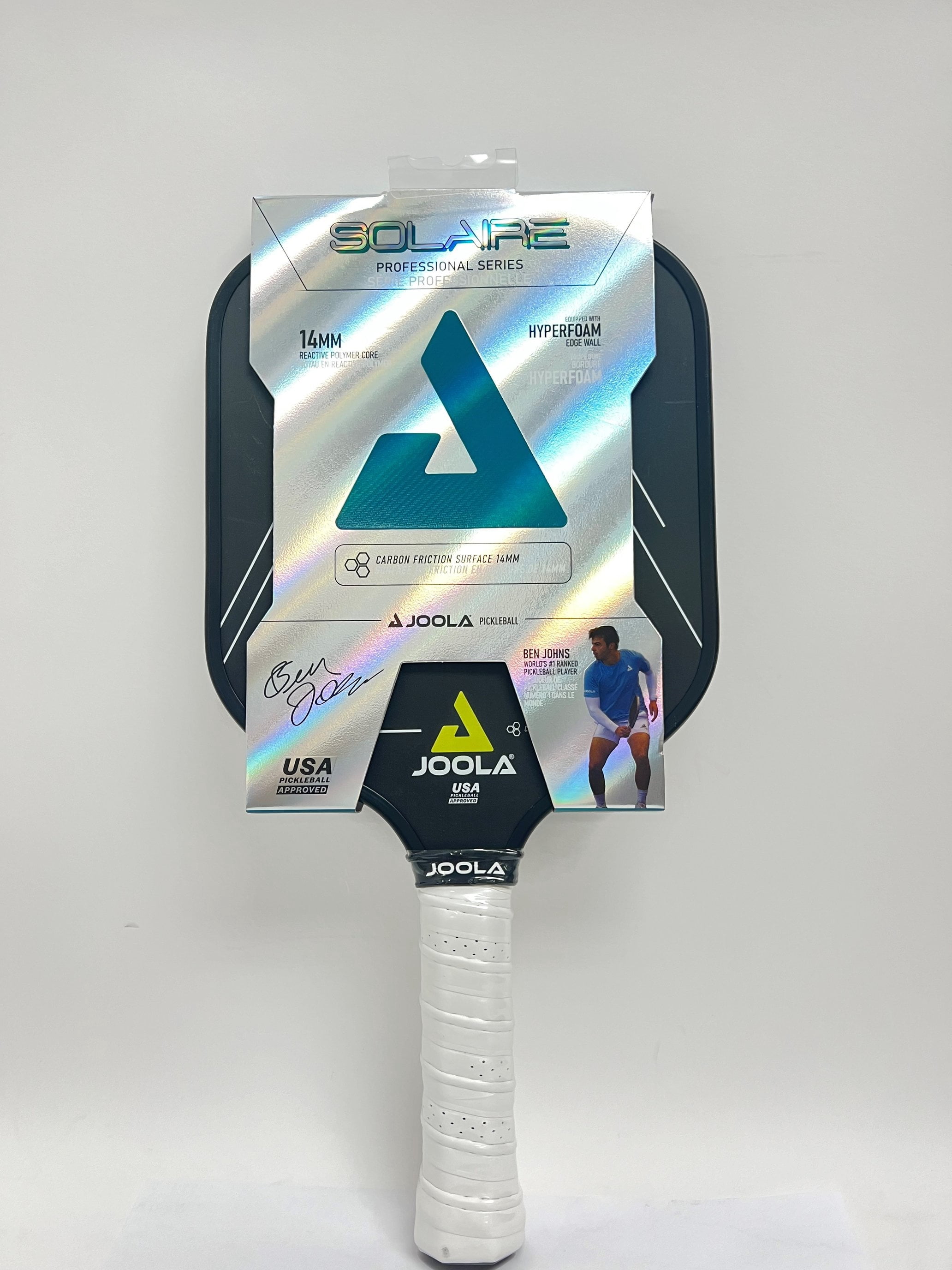 Joola Solaire CFS 14mm Ben Johns Raquette de Pickleball avec Grip en Carbone