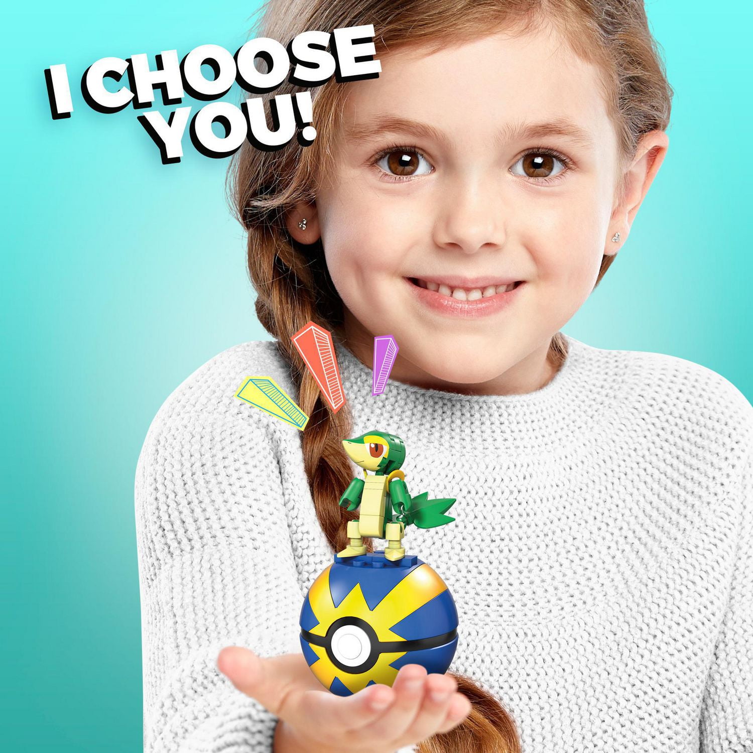 Figurine Snivy Pokémon à construire - 22 Blocs