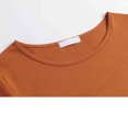 thumbnail image 4 of Plebaso Blouses Grande Taille pour Femmes Manches Courtes Col Rond Chemises Décontractées Couleur Unie Tunique Ample Confortable, 4 of 7