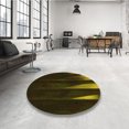 thumbnail image 4 of Ahgly Tapis d'Intérieur Lavable en Machine Carré Transitionnel Brun Bronze Foncé, 3 Pieds Carré, 4 of 7
