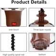 thumbnail image 4 of 3-Tier Stainless Steel Chocolate Fondue Fountain with 10oz Capacity - Mini Chocolate Melter for Parties, Weddings, Events, 4 of 6