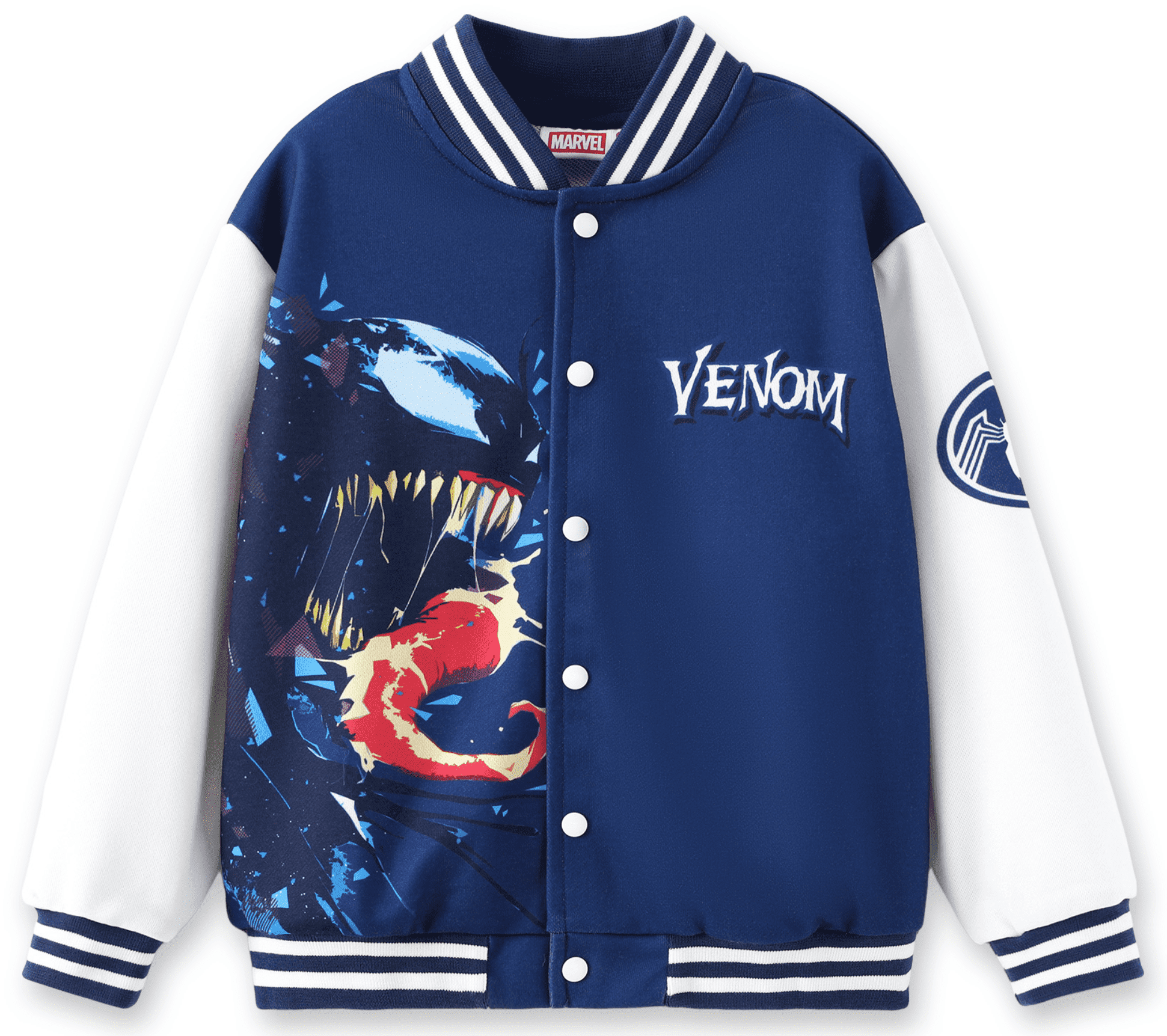 Marvel Boys Bomber Jackets Venom Blue Varsity Lightweight Sweatshirts Gift Fall Spring School 11-12Y