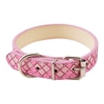 thumbnail image 1 of Reflective Instagram Wind Leather Check Pet Collar for Cats and Small Dogs with Glowing Light Ring, 1 of 4