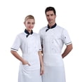 thumbnail image 4 of Baohd Polyester Restaurant Kitchen Uniform - Wear-resistant And Colorfast Easy To Maintain Chef Shirt Cooking Sleeve White L, 4 of 6